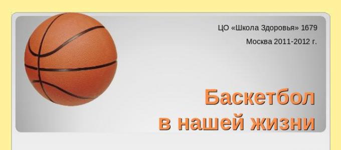 Проект по физической культуре тема история баскетбола выполнил Проект по физкультуре на тему совершенствование баскетбола
