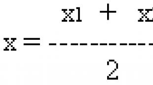 Vzorce pre stred segmentu a vzdialenosť medzi dvoma bodmi