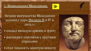 Osvajanja in moč Aleksandra Velikega vzpon Makedonije