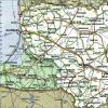 Harta e detajuar rrugore e Lituanisë